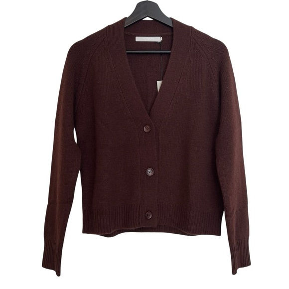 One Grey Day Sweaters - One Grey Day Curtis Cashmere Cardigan Cinnabar Brown X-Small NWT Minimalist Cozy